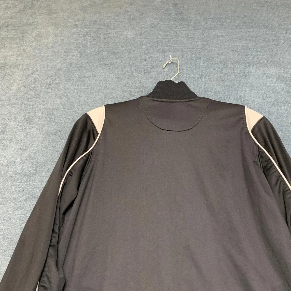 Reebok Track Jacket Men 2XS Black Performance Training Sporty Mock Neck Full Zip